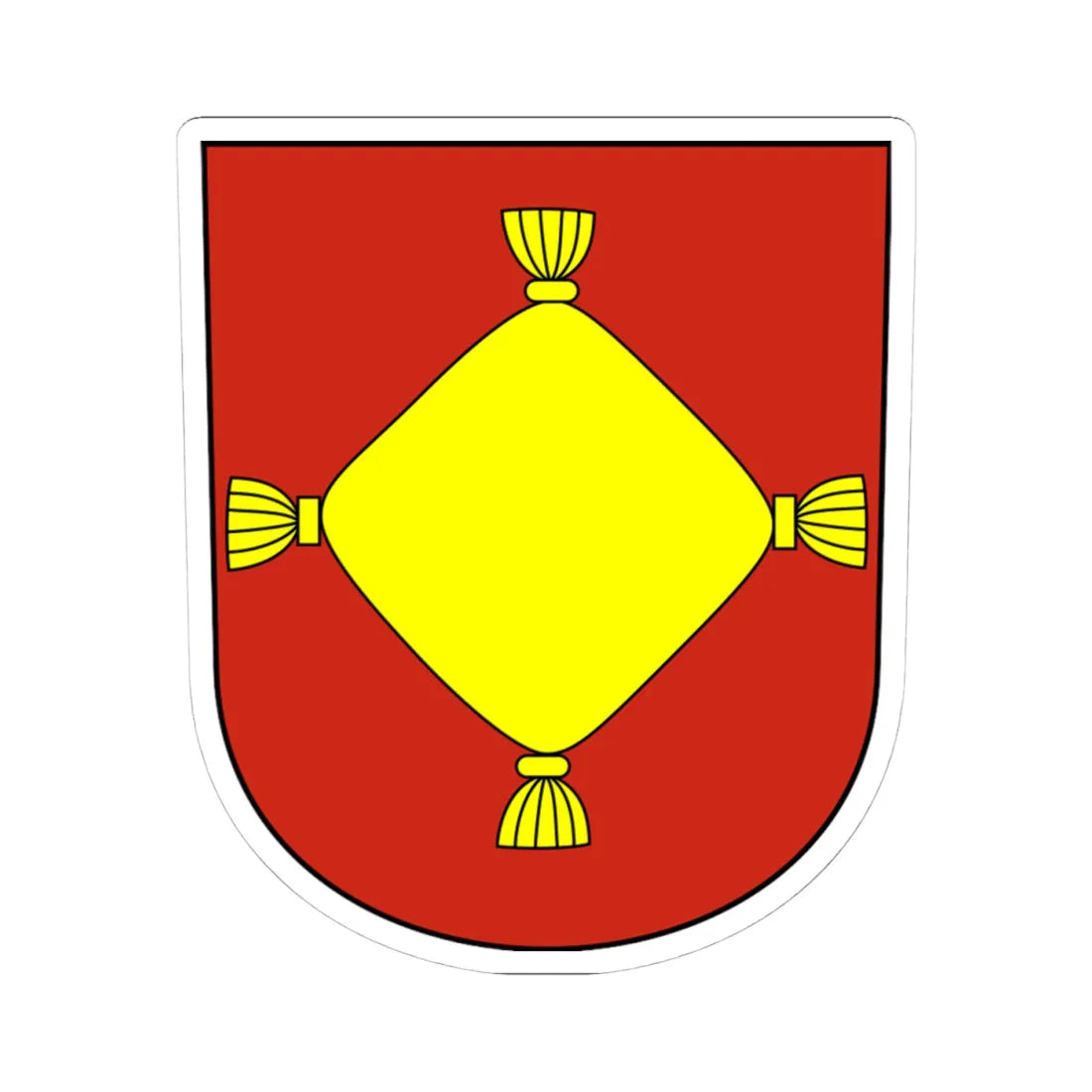 Kuesnacht-blazon (Switzerland) (Coat of Arms) STICKER Vinyl Kiss-Cut Decal 4 Inch White - The Sticker Space