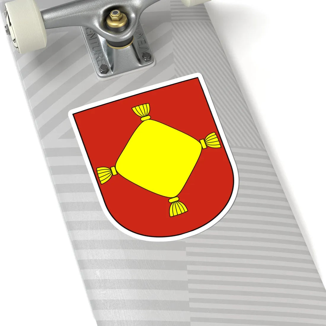 Kuesnacht-blazon (Switzerland) (Coat of Arms) STICKER Vinyl Kiss-Cut Decal - The Sticker Space