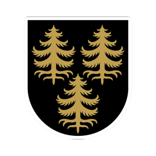 Kuhmo.vaakuna (Finland) (Coat of Arms) STICKER Vinyl Kiss-Cut Decal 2 Inch White - The Sticker Space