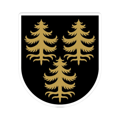 Kuhmo.vaakuna (Finland) (Coat of Arms) STICKER Vinyl Kiss-Cut Decal 3 Inch White - The Sticker Space