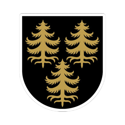 Kuhmo.vaakuna (Finland) (Coat of Arms) STICKER Vinyl Kiss-Cut Decal 4 Inch White - The Sticker Space