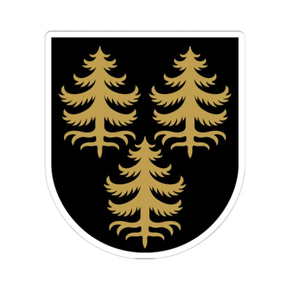 Kuhmo.vaakuna (Finland) (Coat of Arms) STICKER Vinyl Kiss-Cut Decal 6 Inch White - The Sticker Space