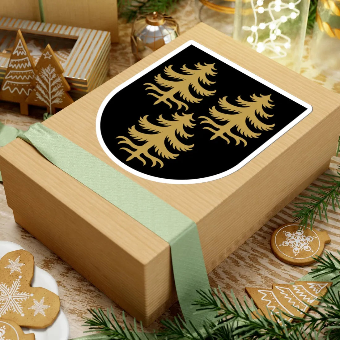 Kuhmo.vaakuna (Finland) (Coat of Arms) STICKER Vinyl Kiss-Cut Decal - The Sticker Space