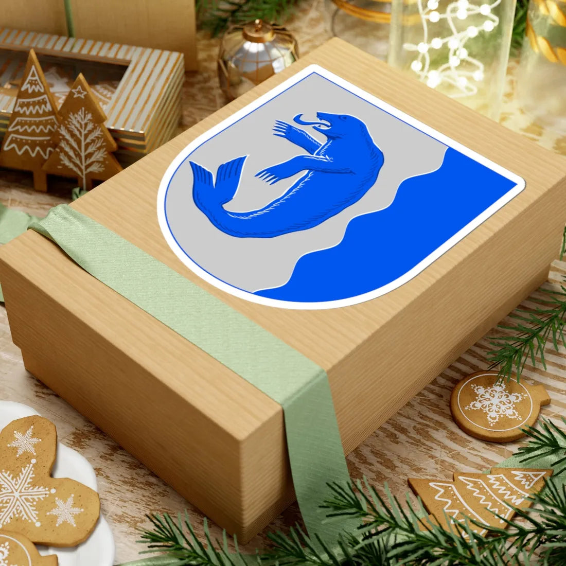 Kuivaniemi.vaakuna (Finland) (Coat of Arms) STICKER Vinyl Kiss-Cut Decal - The Sticker Space