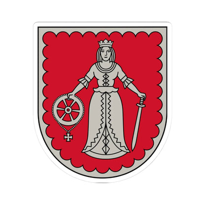 Kuldīgas novads COA (Latvia) (Coat of Arms) STICKER Vinyl Kiss-Cut Decal 3 Inch White - The Sticker Space
