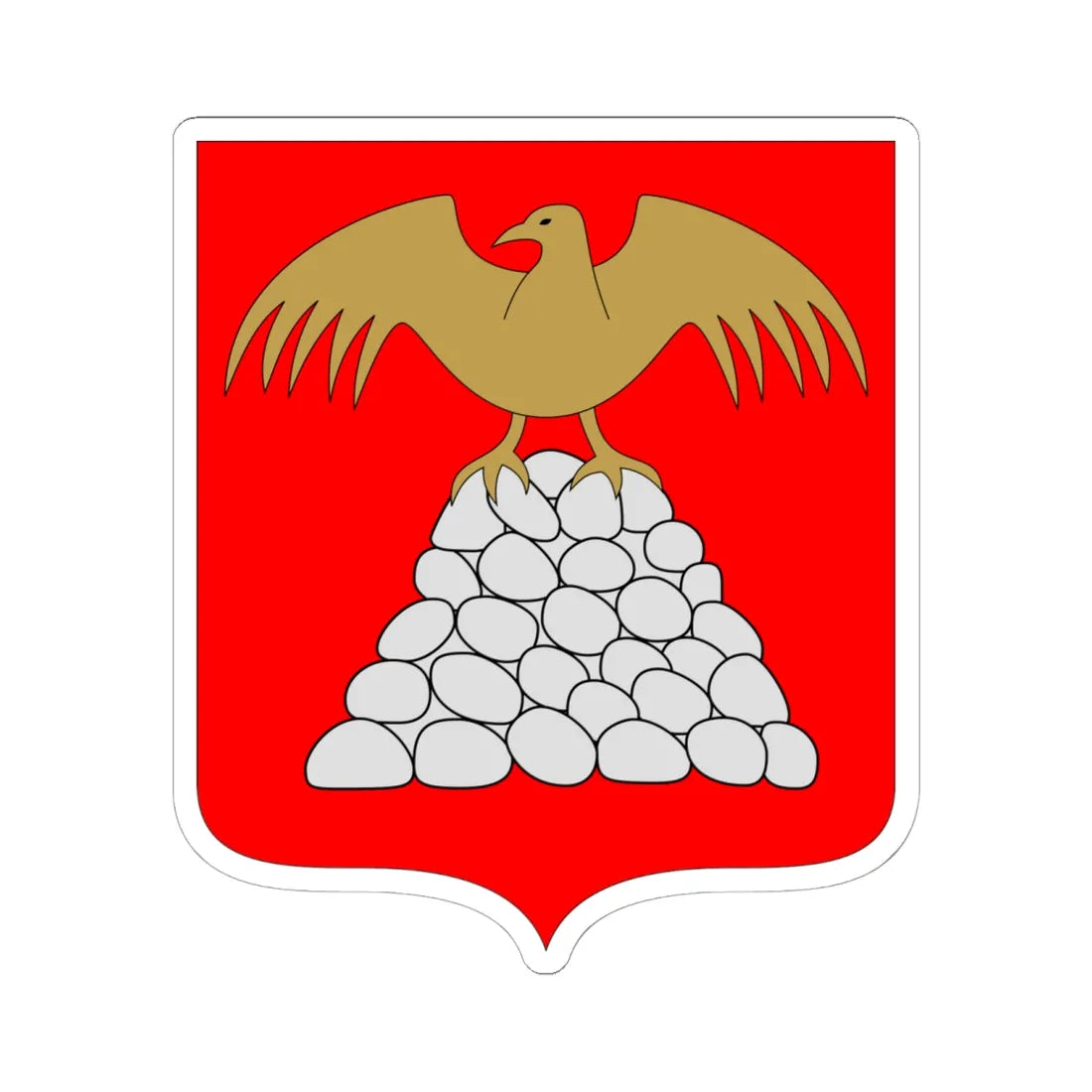 Kumlinge.vaakuna (Finland) (Coat of Arms) STICKER Vinyl Kiss-Cut Decal 6 Inch White - The Sticker Space