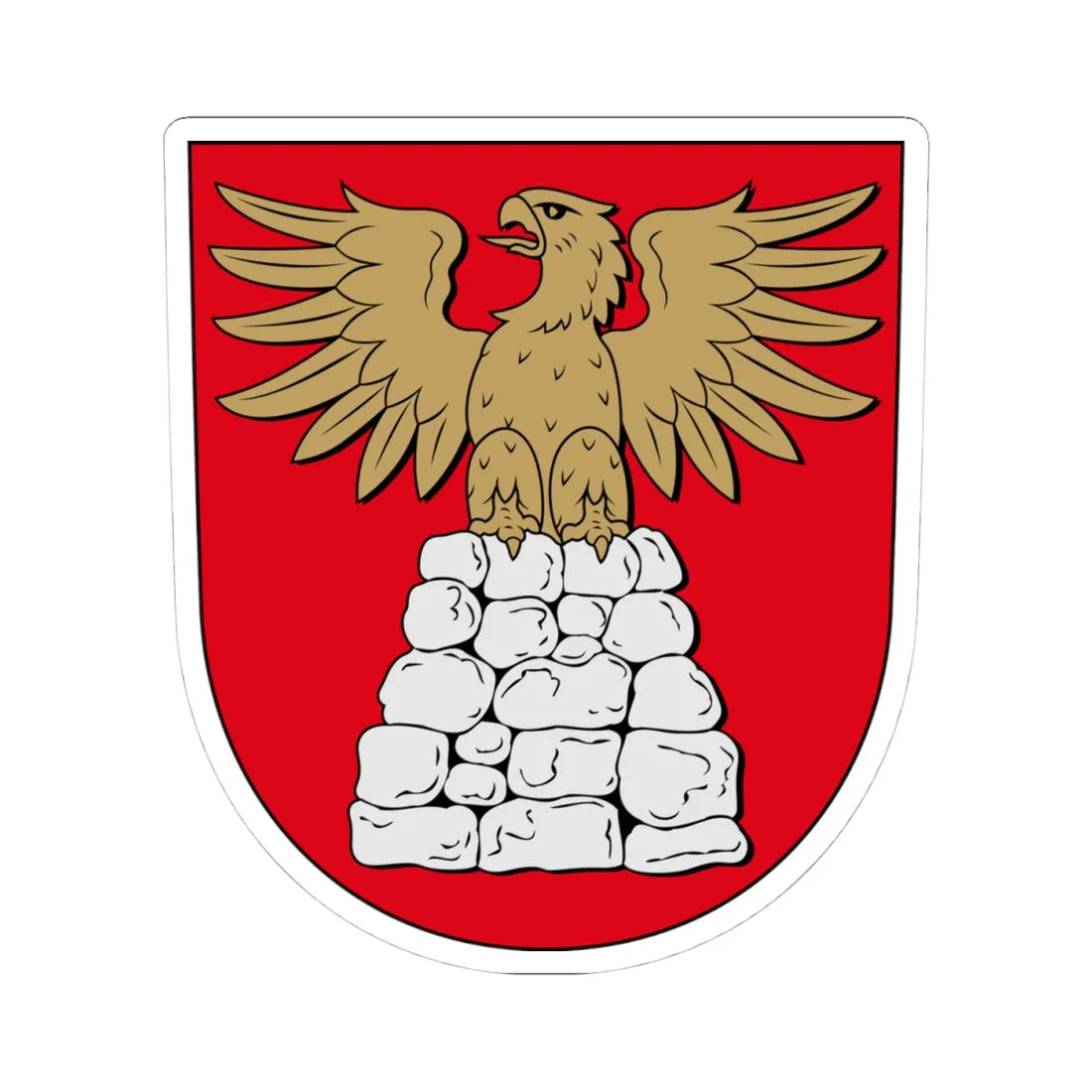 Kumlinge.vapen (Finland) (Coat of Arms) STICKER Vinyl Kiss-Cut Decal 4 Inch White - The Sticker Space