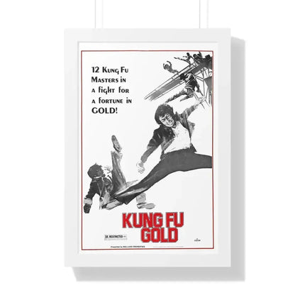 KUNG FU GOLD 1974 - Framed Movie Poster 16″ x 24″ White - The Sticker Space