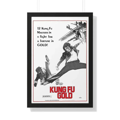 KUNG FU GOLD 1974 - Framed Movie Poster 20" x 30" Black - The Sticker Space