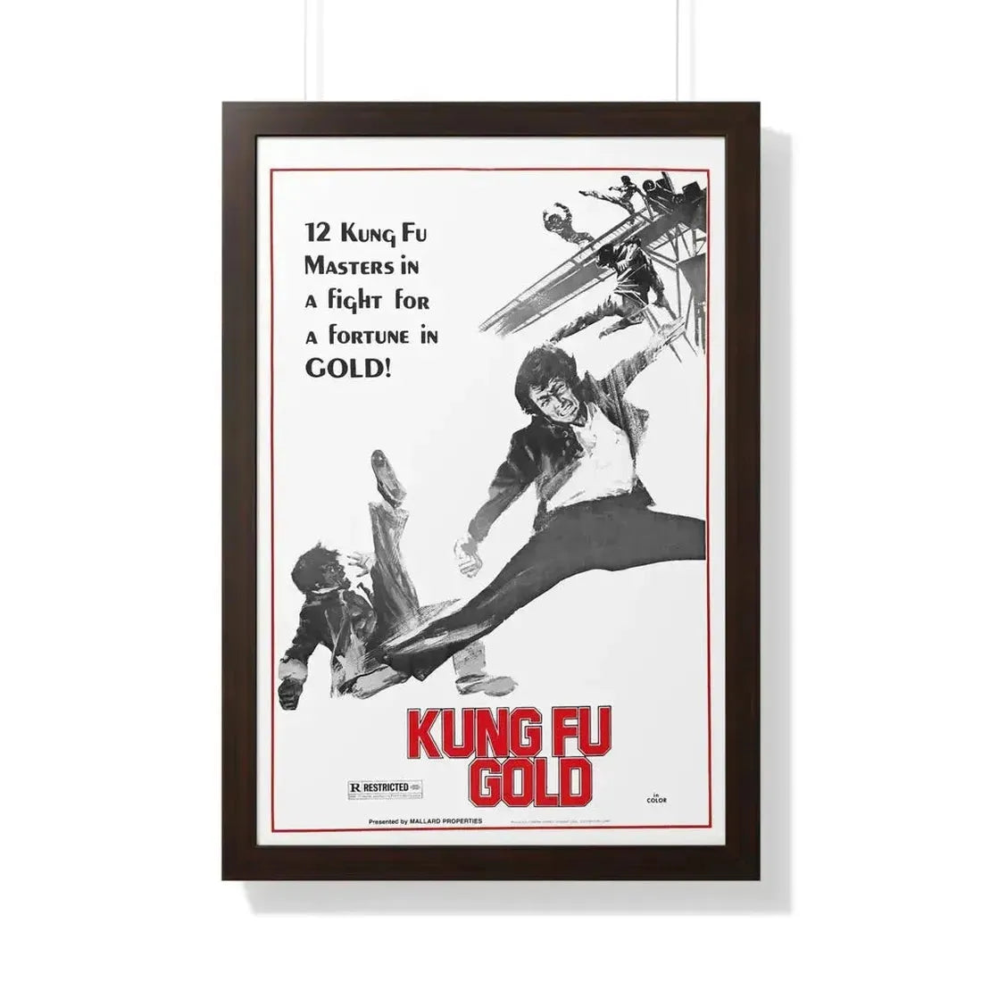 KUNG FU GOLD 1974 - Framed Movie Poster - The Sticker Space