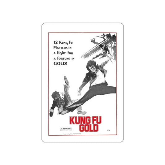 KUNG FU GOLD 1974 Movie Poster STICKER Vinyl Die-Cut Decal 2 Inch - The Sticker Space