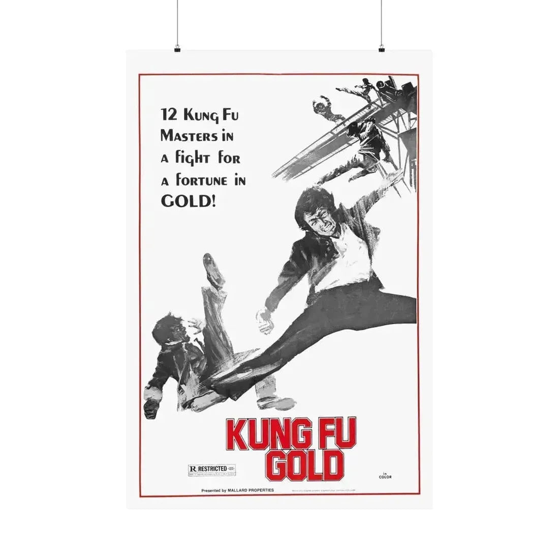 KUNG FU GOLD 1974 - Paper Movie Poster 36" x 54" Matte - The Sticker Space