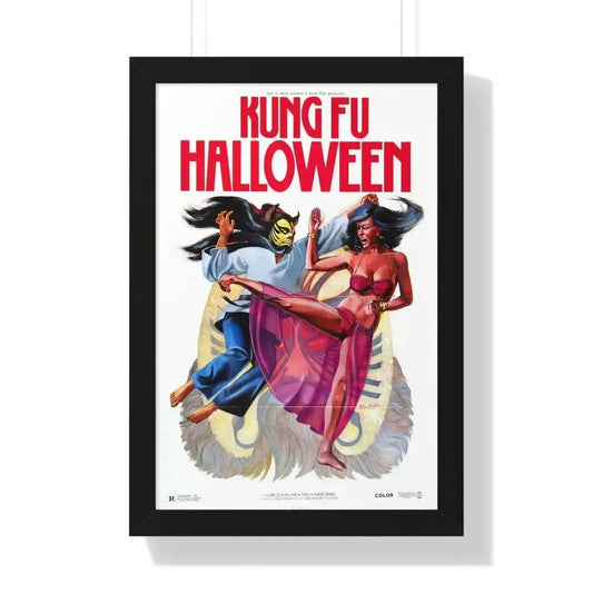 KUNG FU HALLOWEEN 1977 - Framed Movie Poster 16″ x 24″ Black - The Sticker Space