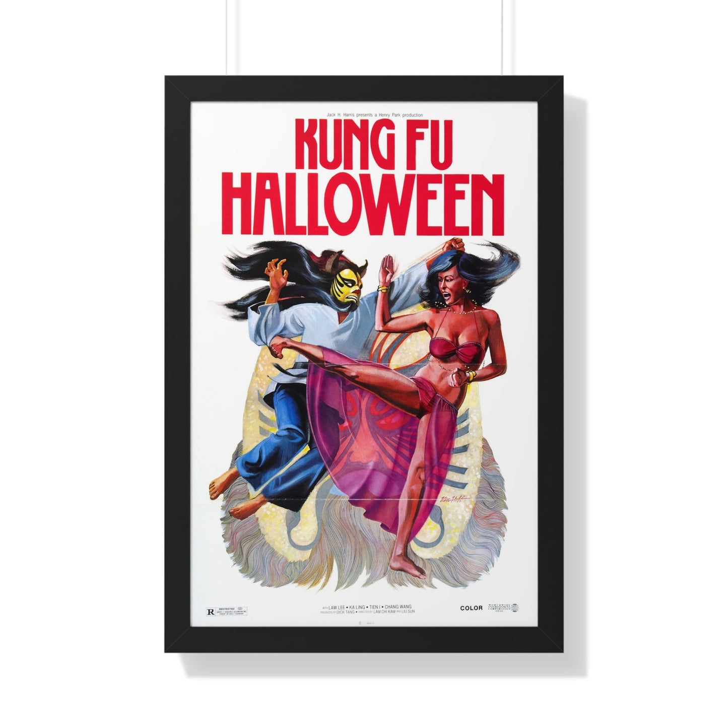 KUNG FU HALLOWEEN 1977 - Framed Movie Poster-20" x 30"-The Sticker Space