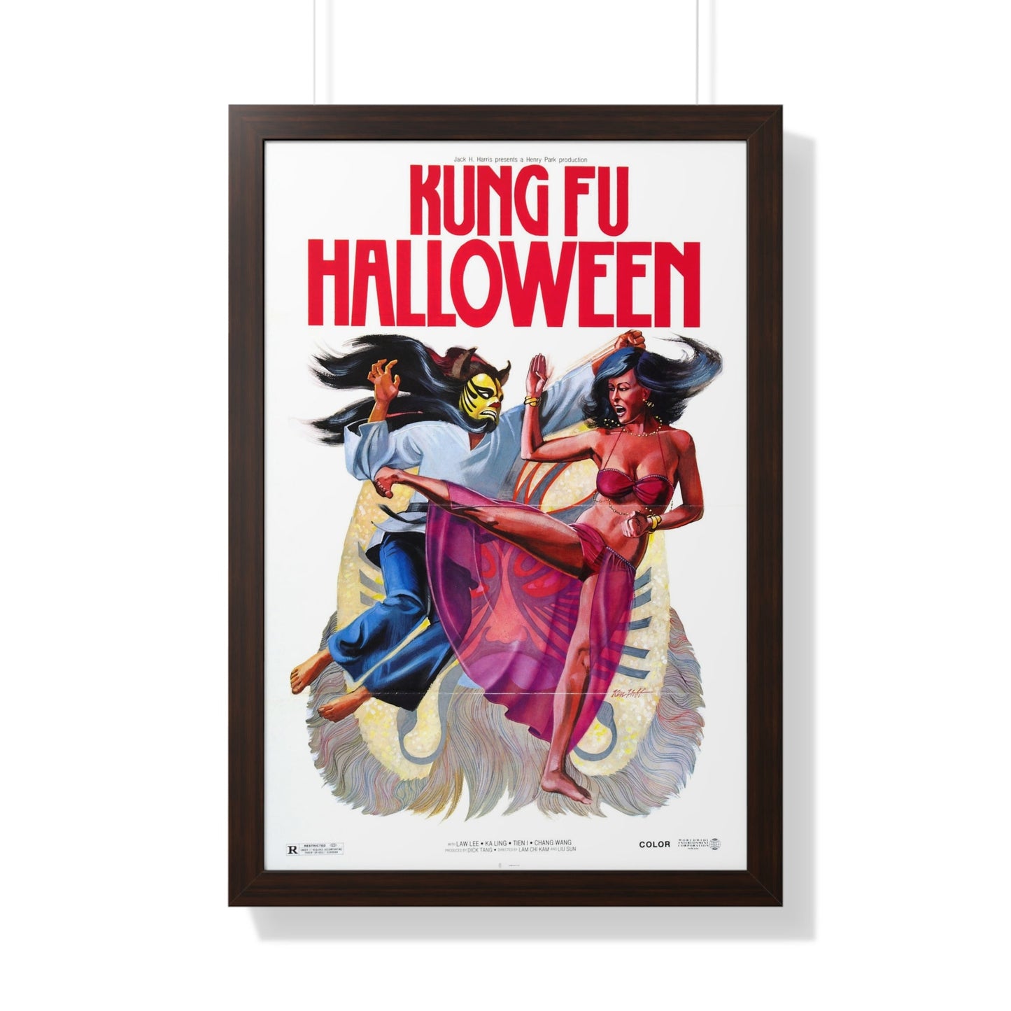 KUNG FU HALLOWEEN 1977 - Framed Movie Poster-20" x 30"-The Sticker Space