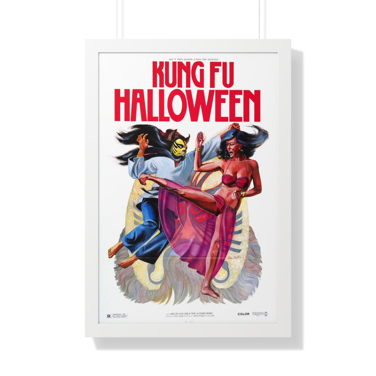 KUNG FU HALLOWEEN 1977 - Framed Movie Poster-20" x 30"-The Sticker Space