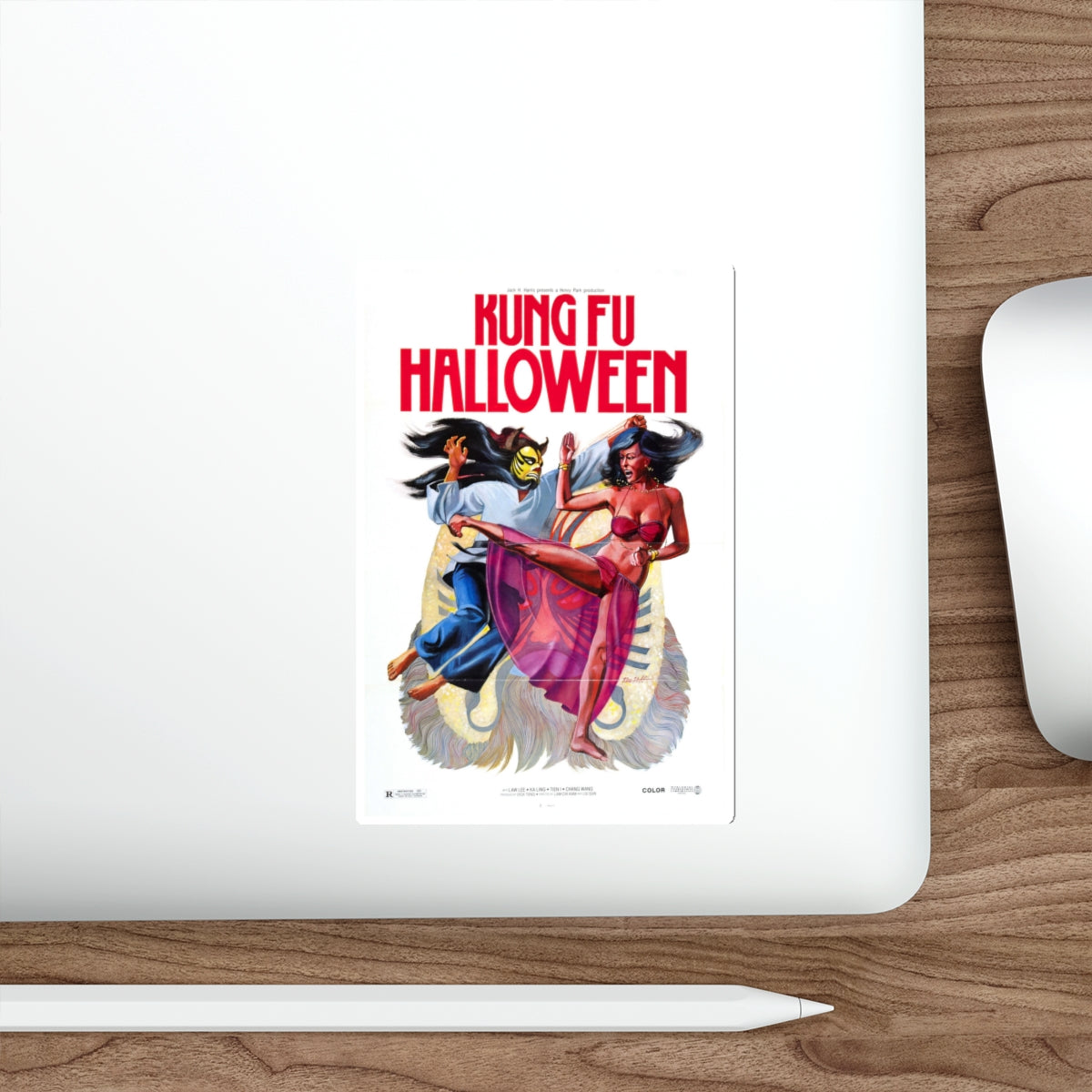 KUNG FU HALLOWEEN 1977 Movie Poster STICKER Vinyl Die-Cut Decal-The Sticker Space