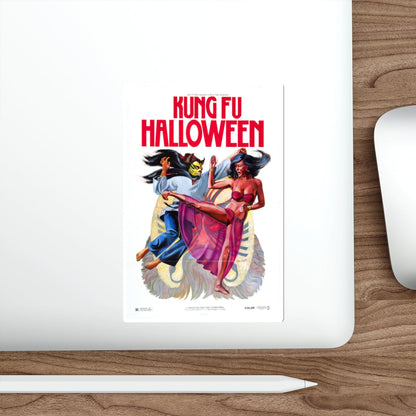 KUNG FU HALLOWEEN 1977 Movie Poster STICKER Vinyl Die-Cut Decal-The Sticker Space