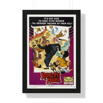 KUNG-FU MAMA 1973 - Framed Movie Poster 16″ x 24″ Black - The Sticker Space