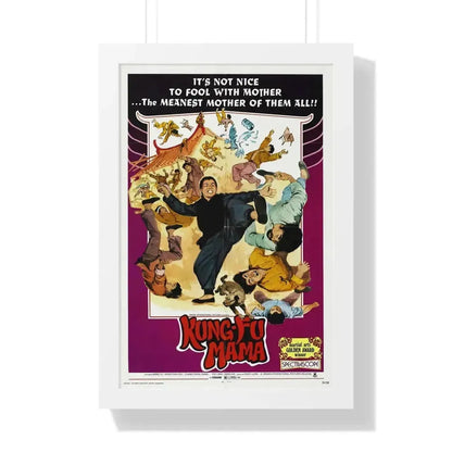 KUNG-FU MAMA 1973 - Framed Movie Poster 16″ x 24″ White - The Sticker Space