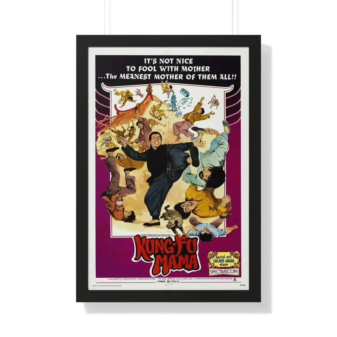 KUNG-FU MAMA 1973 - Framed Movie Poster - The Sticker Space