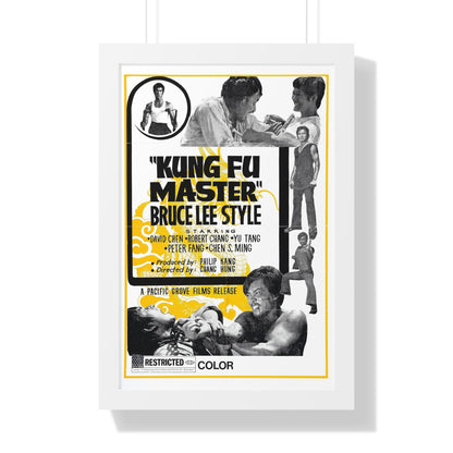 KUNG FU MASTER BRUCE LEE STYLE 1972 - Framed Movie Poster-16″ x 24″-The Sticker Space