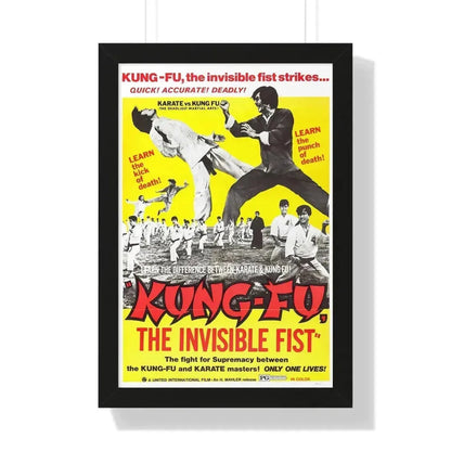 KUNG FU THE INVISIBLE FIST 1972 - Framed Movie Poster 16″ x 24″ Black - The Sticker Space