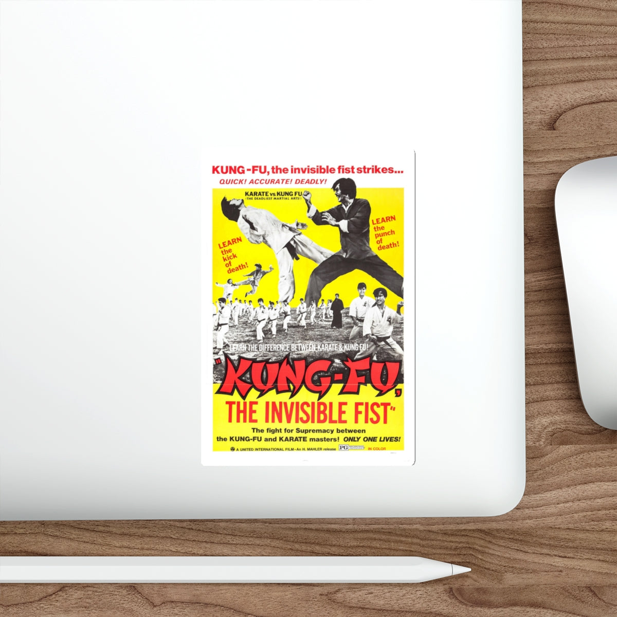 KUNG FU THE INVISIBLE FIST 1972 Movie Poster STICKER Vinyl Die-Cut Decal-The Sticker Space