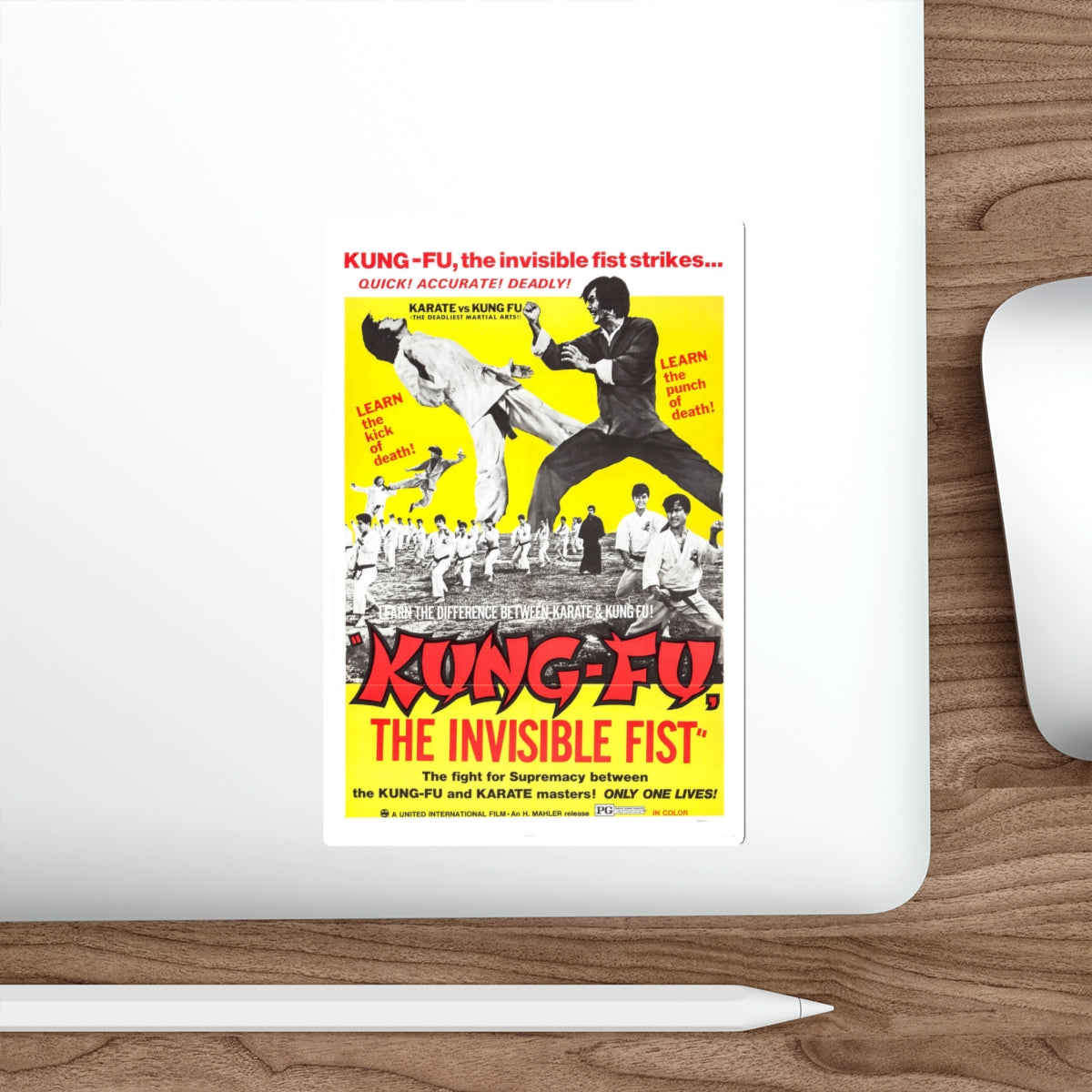 KUNG FU THE INVISIBLE FIST 1972 Movie Poster STICKER Vinyl Die-Cut Decal-The Sticker Space