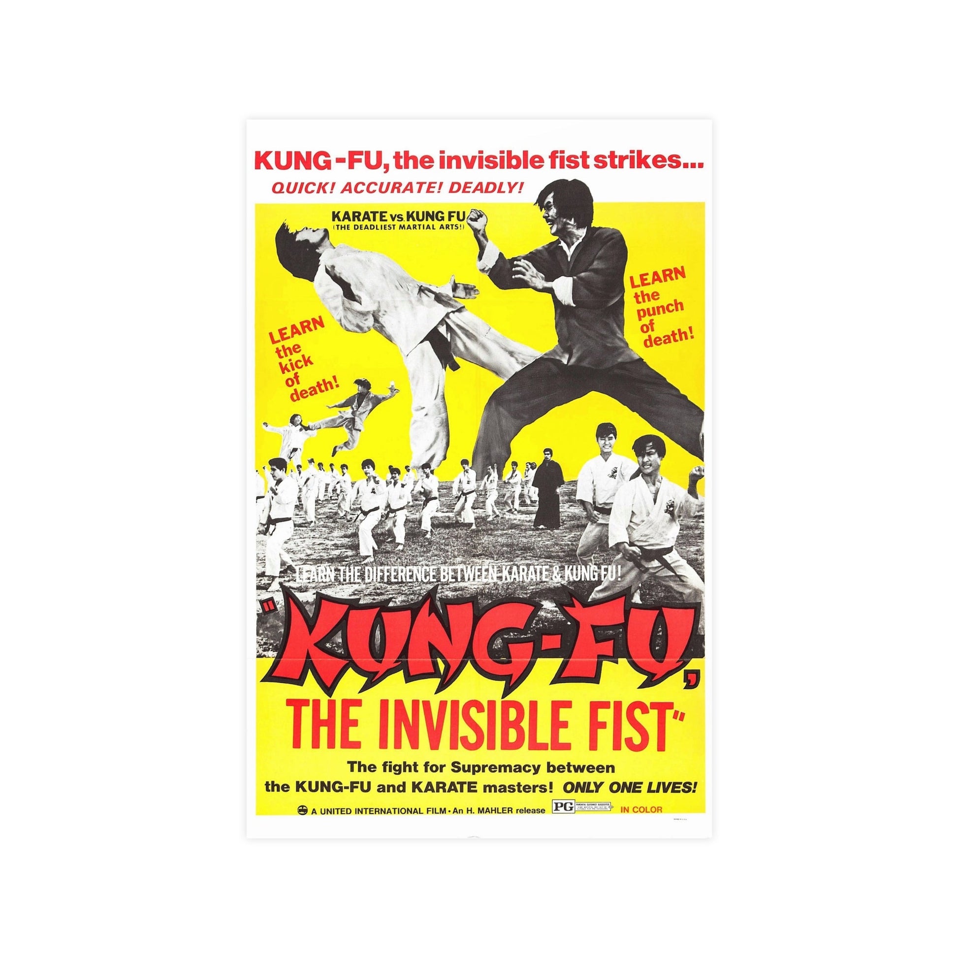 KUNG FU THE INVISIBLE FIST 1972 - Paper Movie Poster-11″ x 17″ (Vertical)-The Sticker Space