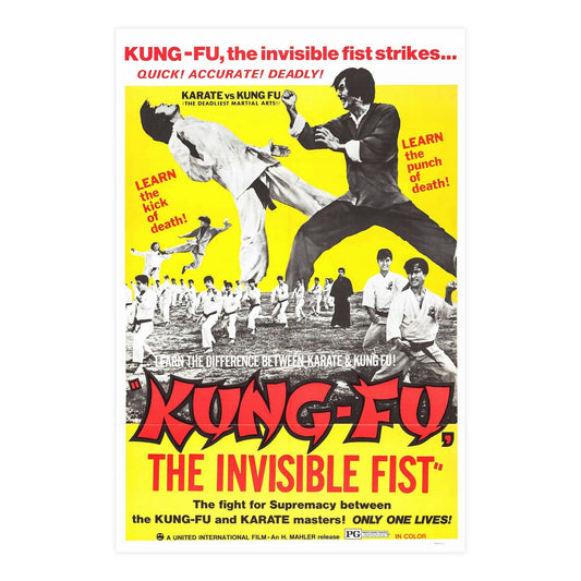 KUNG FU THE INVISIBLE FIST 1972 - Paper Movie Poster-24″ x 36″ (Vertical)-The Sticker Space
