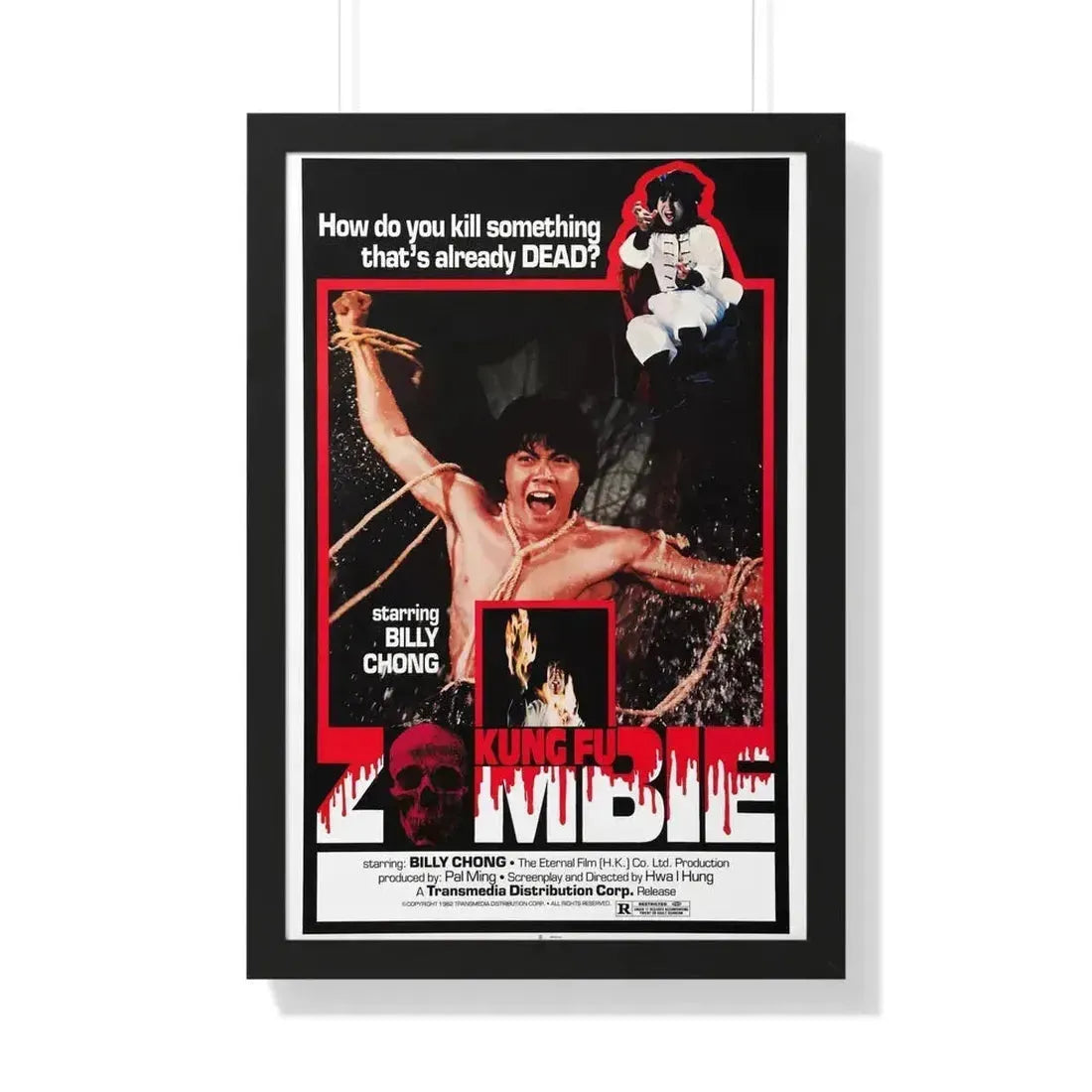 KUNG FU ZOMBIE 1981 - Framed Movie Poster 20" x 30" Black - The Sticker Space