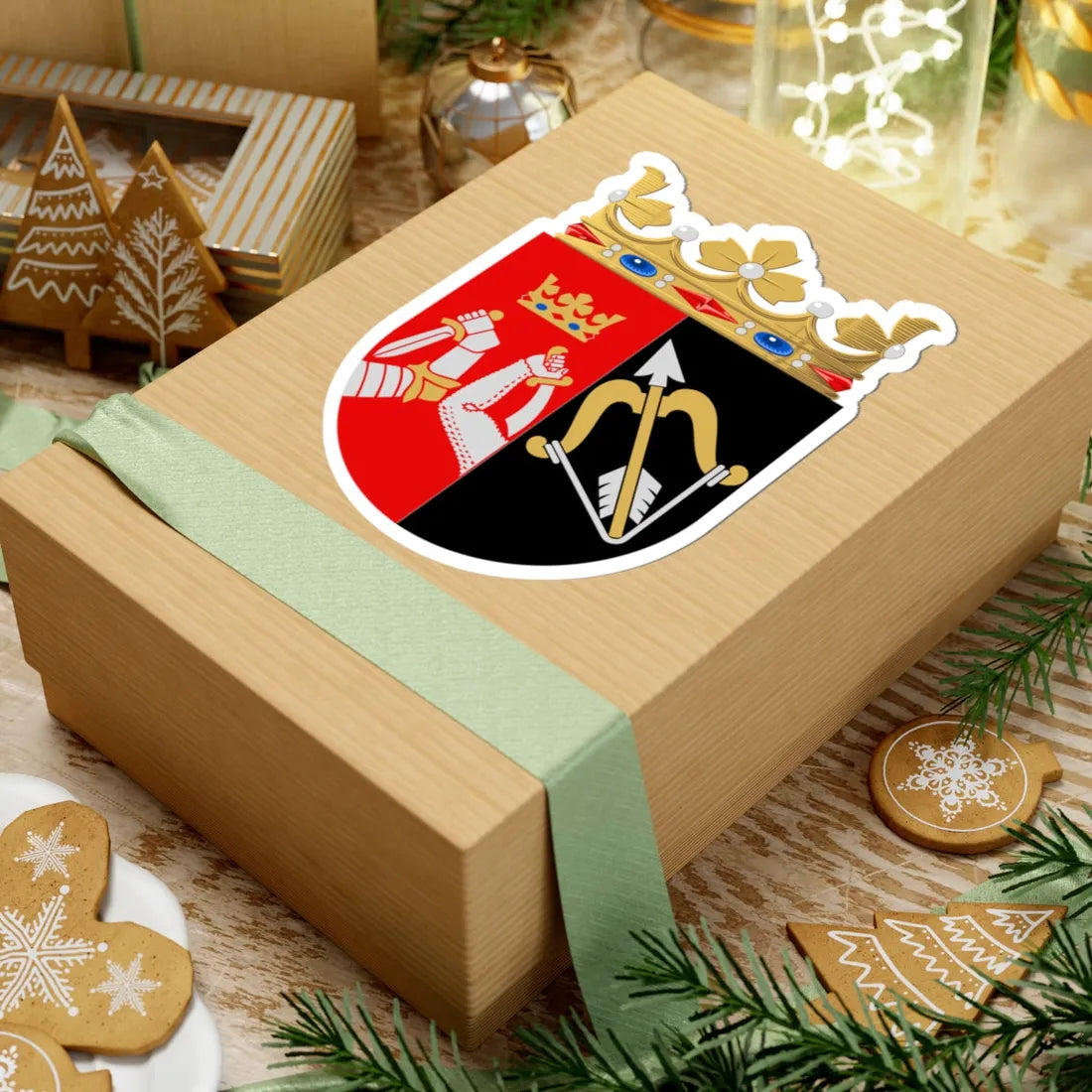 Kuopion lääni.vaakuna.1945 (Finland) (Coat of Arms) STICKER Vinyl Kiss-Cut Decal - The Sticker Space