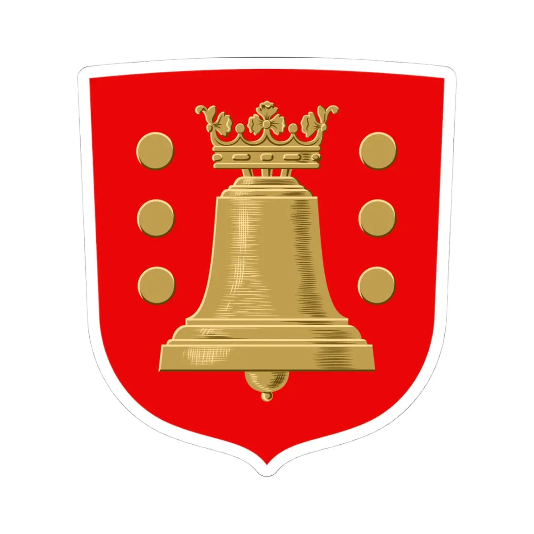 Kuorevesi.vaakuna (Finland) (Coat of Arms) STICKER Vinyl Kiss-Cut Decal 4 Inch White - The Sticker Space