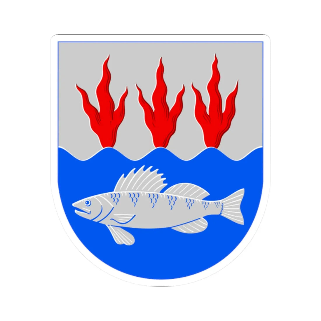 Kuortane.vaakuna (Finland) (Coat of Arms) STICKER Vinyl Kiss-Cut Decal 2 Inch White - The Sticker Space
