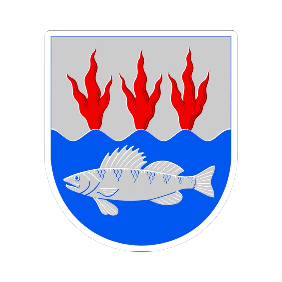 Kuortane.vaakuna (Finland) (Coat of Arms) STICKER Vinyl Kiss-Cut Decal 3 Inch White - The Sticker Space
