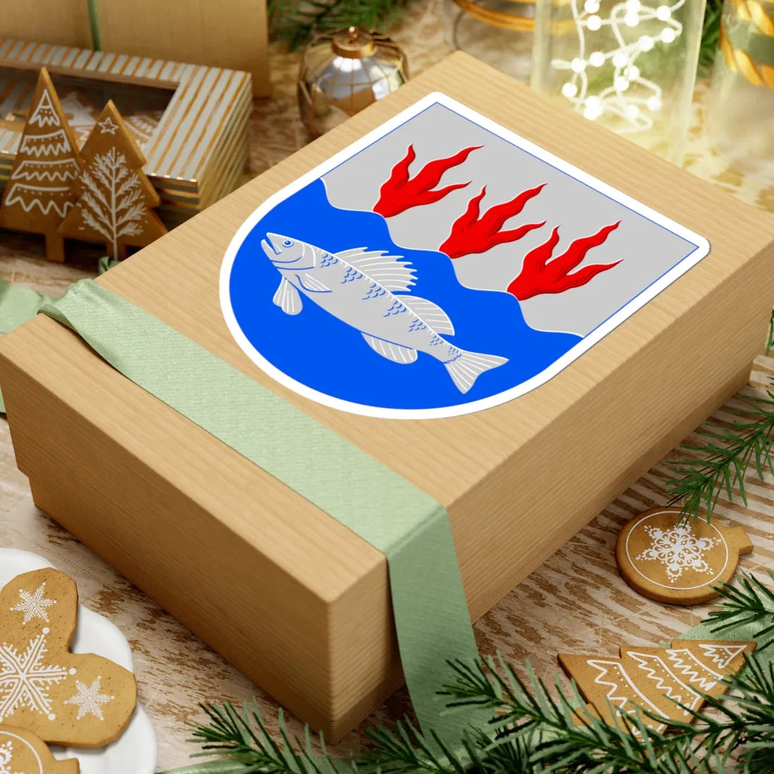 Kuortane.vaakuna (Finland) (Coat of Arms) STICKER Vinyl Kiss-Cut Decal - The Sticker Space