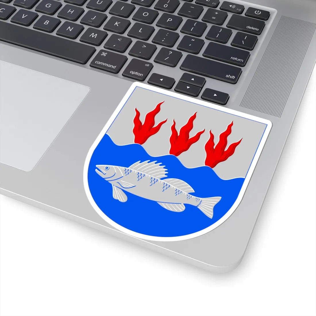 Kuortane.vaakuna (Finland) (Coat of Arms) STICKER Vinyl Kiss-Cut Decal - The Sticker Space