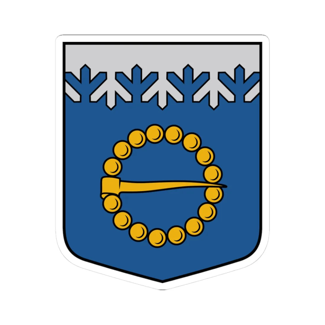 Kurmenes pagasta ģerbonis (Latvia) (Coat of Arms) STICKER Vinyl Kiss-Cut Decal 3 Inch White - The Sticker Space