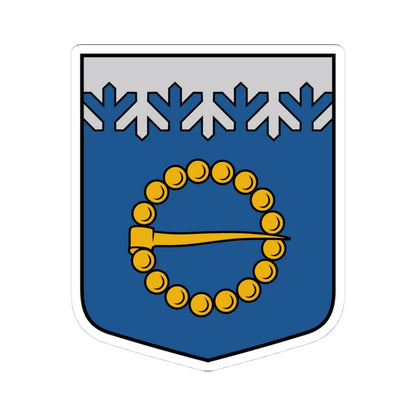 Kurmenes pagasta ģerbonis (Latvia) (Coat of Arms) STICKER Vinyl Kiss-Cut Decal 4 Inch White - The Sticker Space