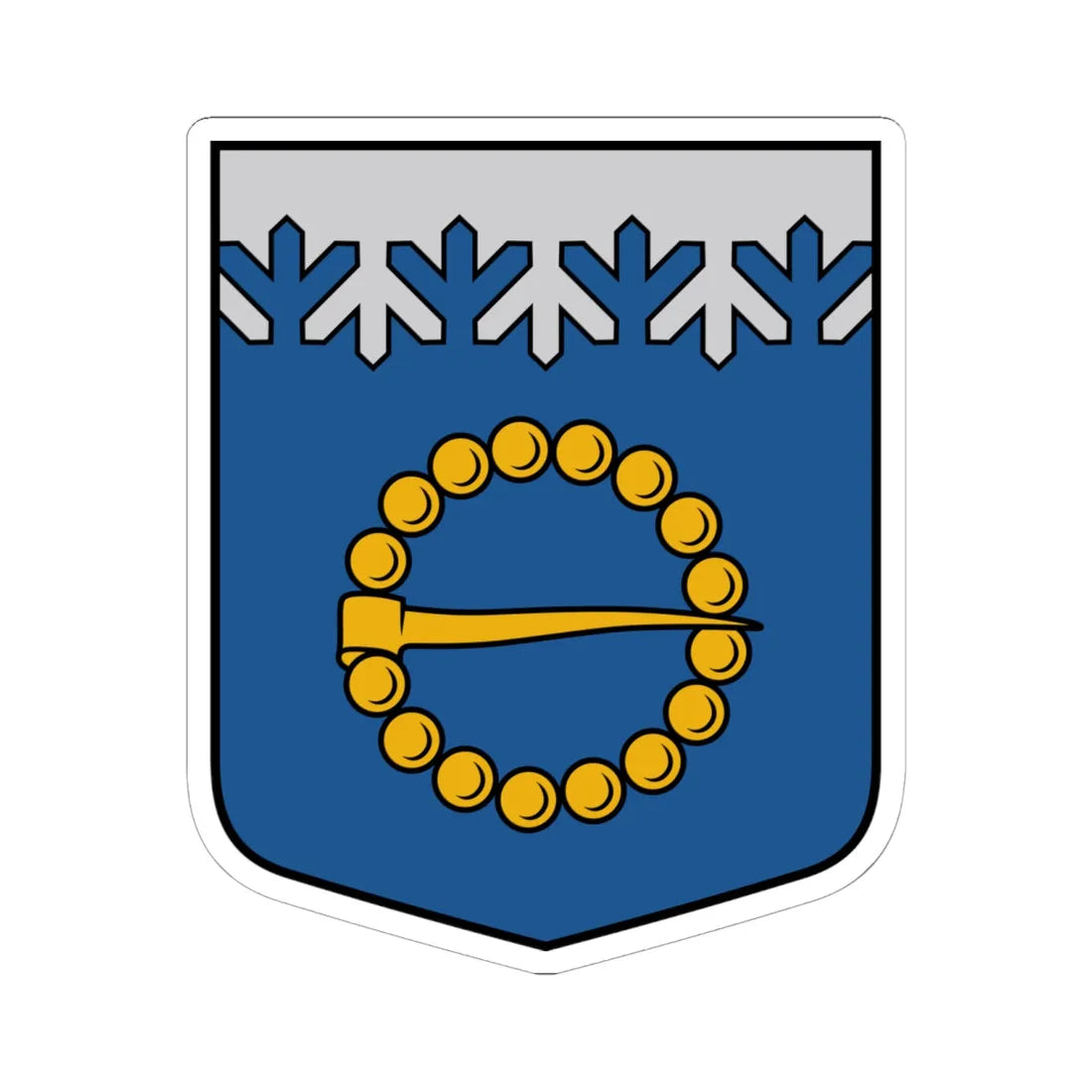 Kurmenes pagasta ģerbonis (Latvia) (Coat of Arms) STICKER Vinyl Kiss-Cut Decal 6 Inch White - The Sticker Space