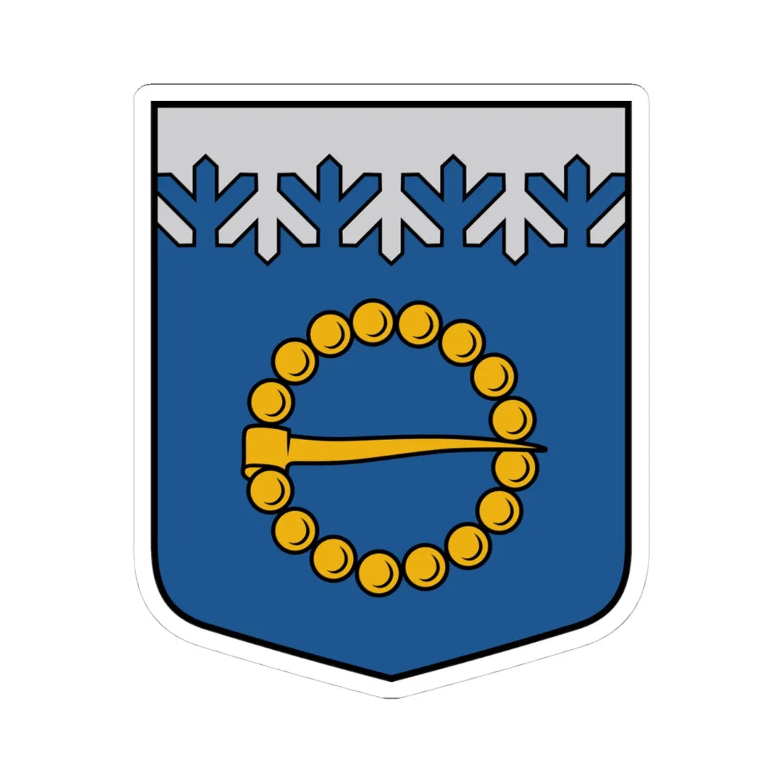 Kurmenes pagasta ģerbonis (Latvia) (Coat of Arms) STICKER Vinyl Kiss-Cut Decal - The Sticker Space