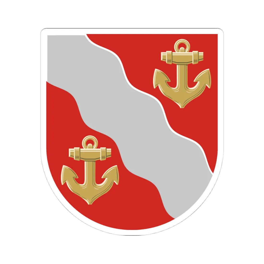 Kustavi vaakuna (Finland) (Coat of Arms) STICKER Vinyl Kiss-Cut Decal 4 Inch White - The Sticker Space