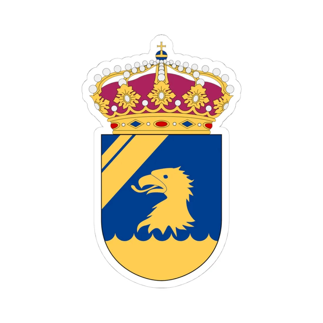 Kustbevakningen vapen (Sweden) (Coat of Arms) STICKER Vinyl Kiss-Cut Decal 4 Inch White - The Sticker Space