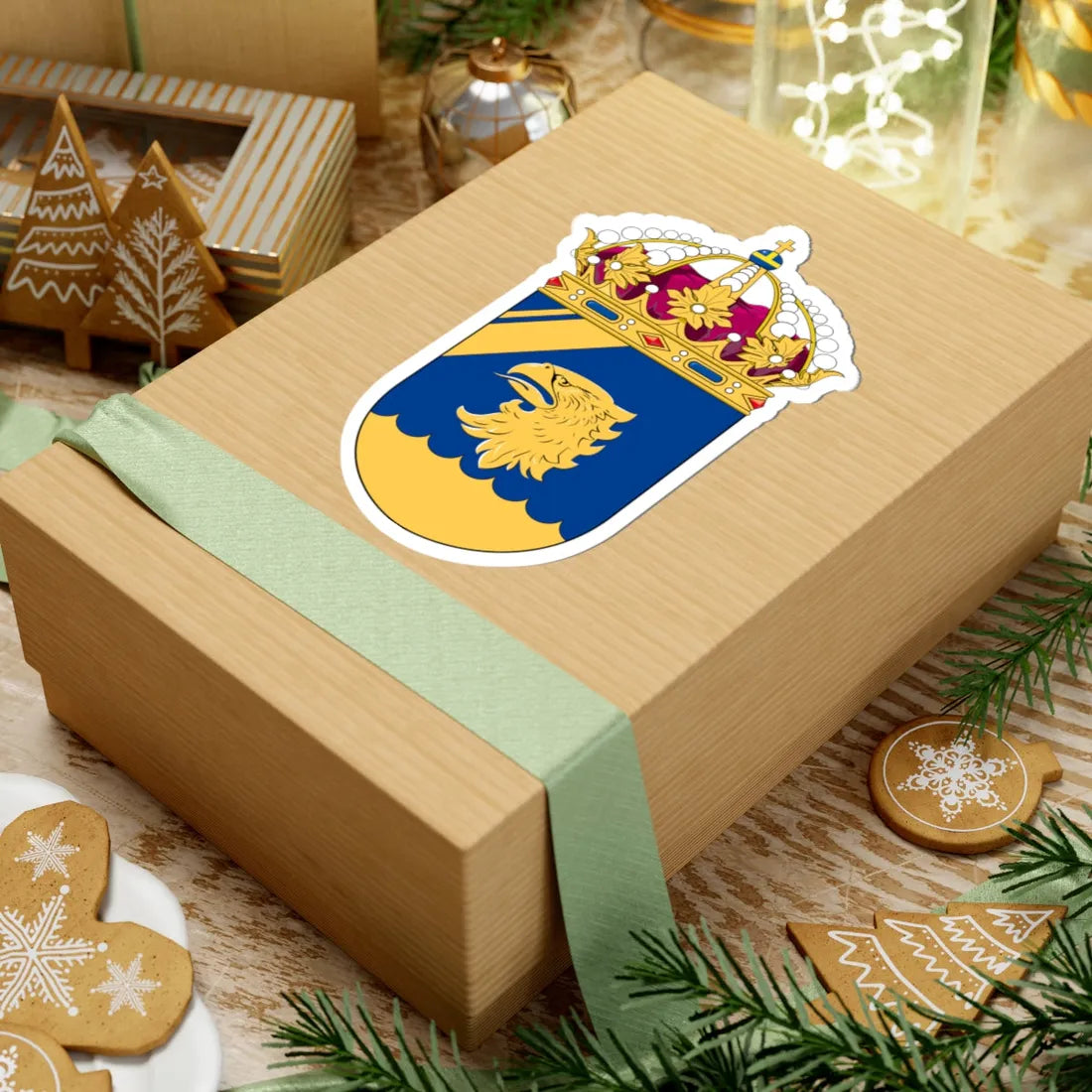 Kustbevakningens vapen (Sweden) (Coat of Arms) STICKER Vinyl Kiss-Cut Decal - The Sticker Space