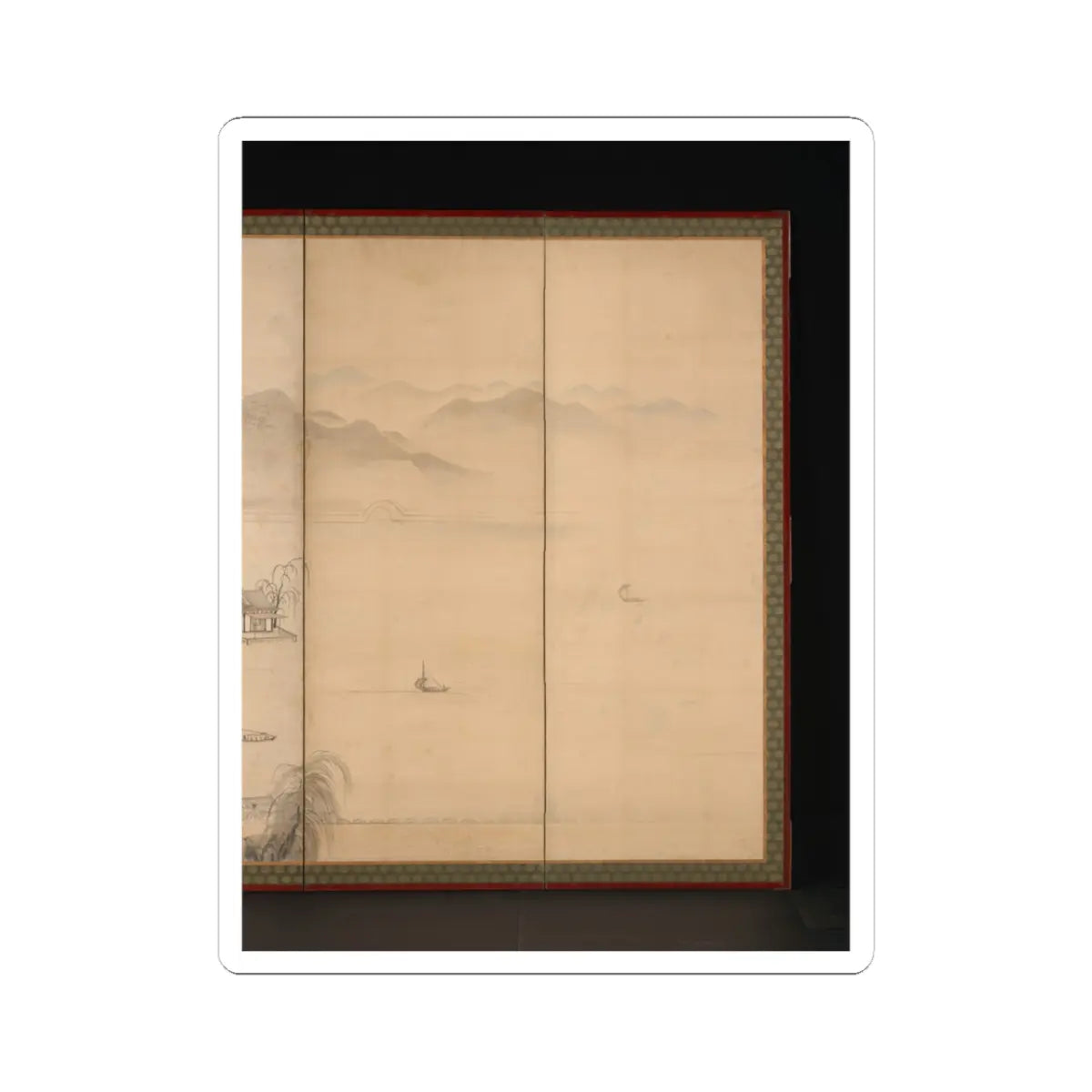 Kusumi Morikage - View of West Lake - mid- to late 17th century v6 - STICKER Vinyl Kiss-Cut Decal