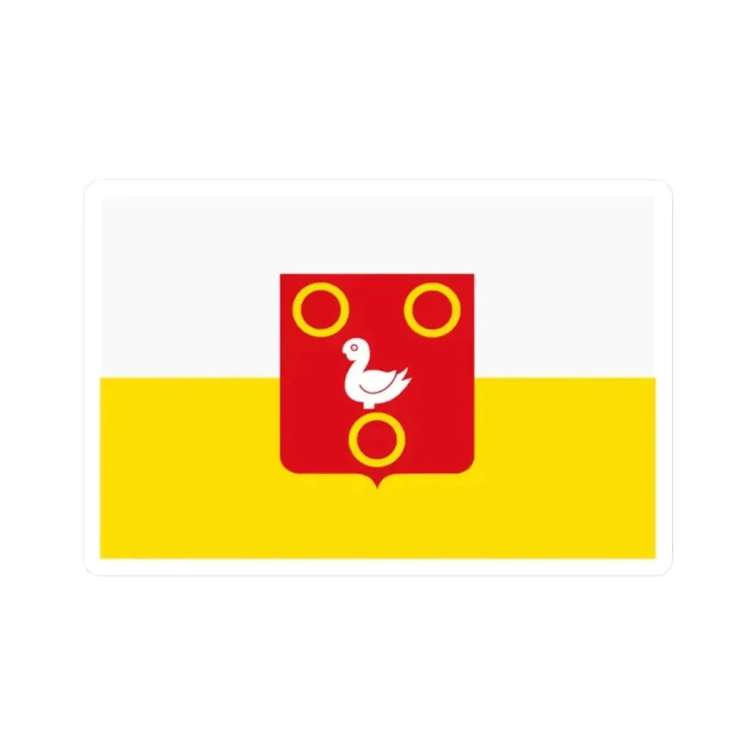 Kuurne vlag (Belgium) STICKER Vinyl Kiss-Cut Decal 2 Inch White - The Sticker Space