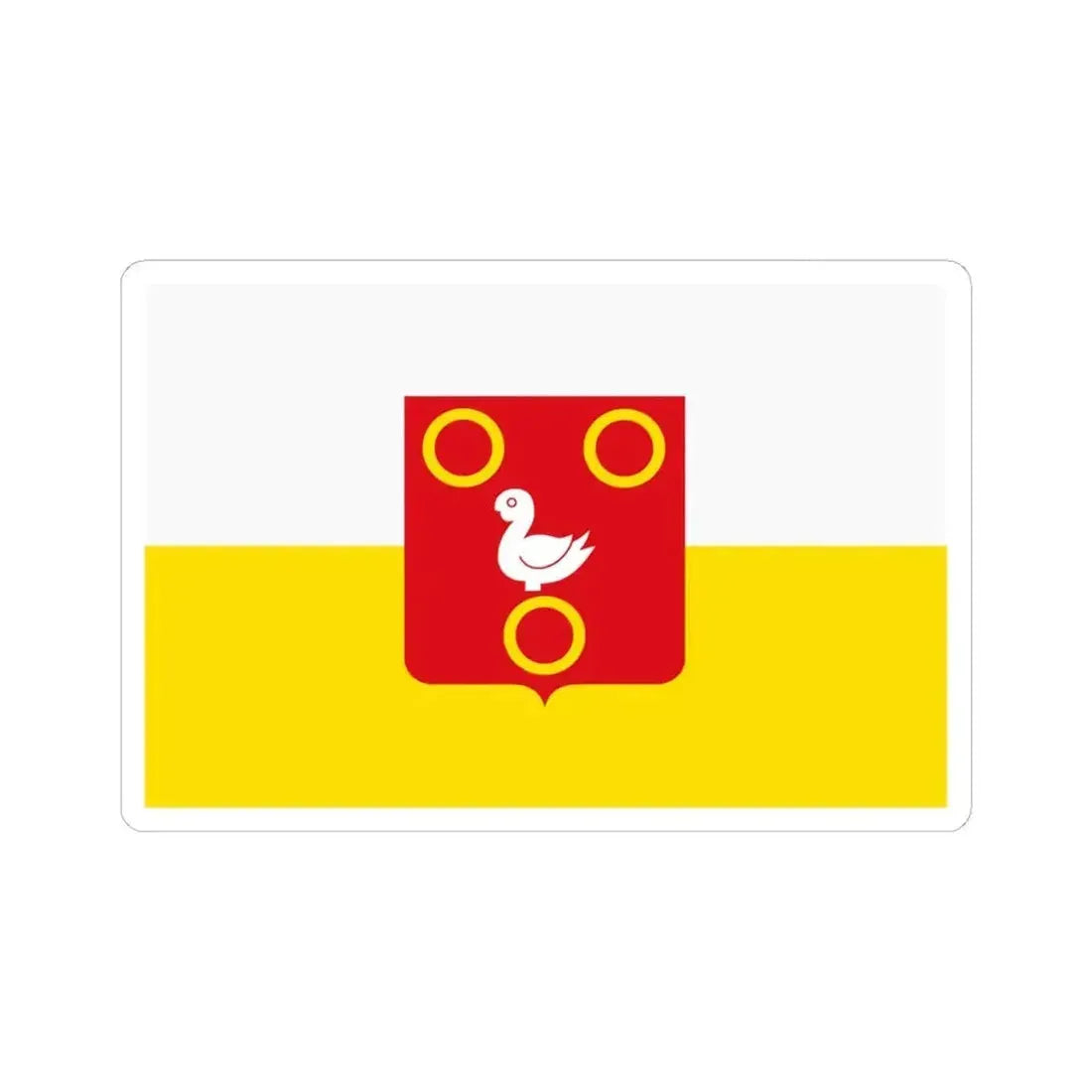 Kuurne vlag (Belgium) STICKER Vinyl Kiss-Cut Decal 6 Inch White - The Sticker Space