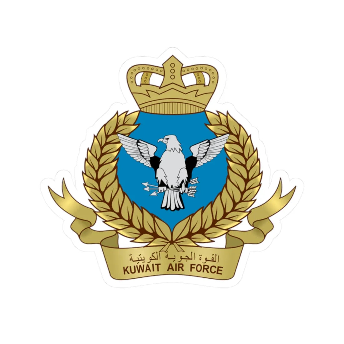 Kuwait Air Force emblem (Kuwait) (Coat of Arms) STICKER Vinyl Kiss-Cut Decal - The Sticker Space