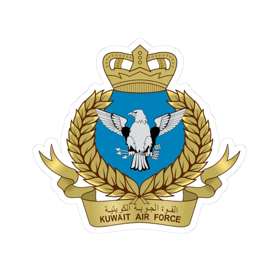 Kuwait Air Force emblem (Kuwait) (Coat of Arms) STICKER Vinyl Kiss-Cut Decal - The Sticker Space